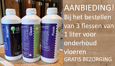 3 flessen 1 liter onderhoud vloeren aanbieding amsterdam